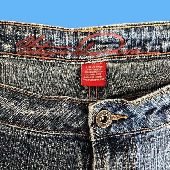 Vintage Diva Straight Leg, Midrise Blue Jeans / SZ: 22 - Picture 2 of 8